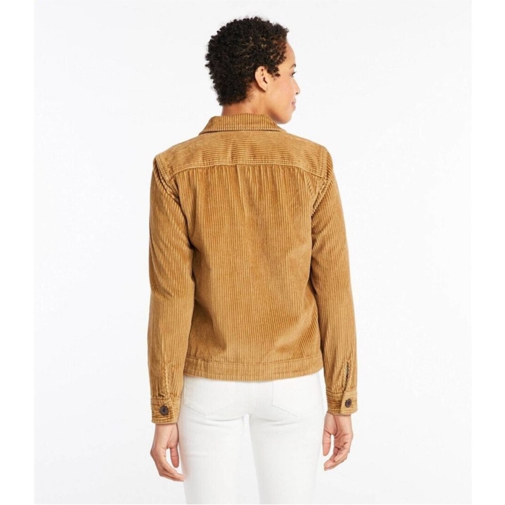 L.L. Bean Women's Tan Signature Wide-Wale Shirt Jacket Size M In Corduroy - Picture 7 of 9